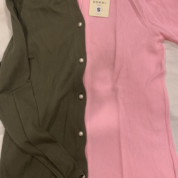 NWT Donni S waffle cardigan shirt - Picture 3 of 4